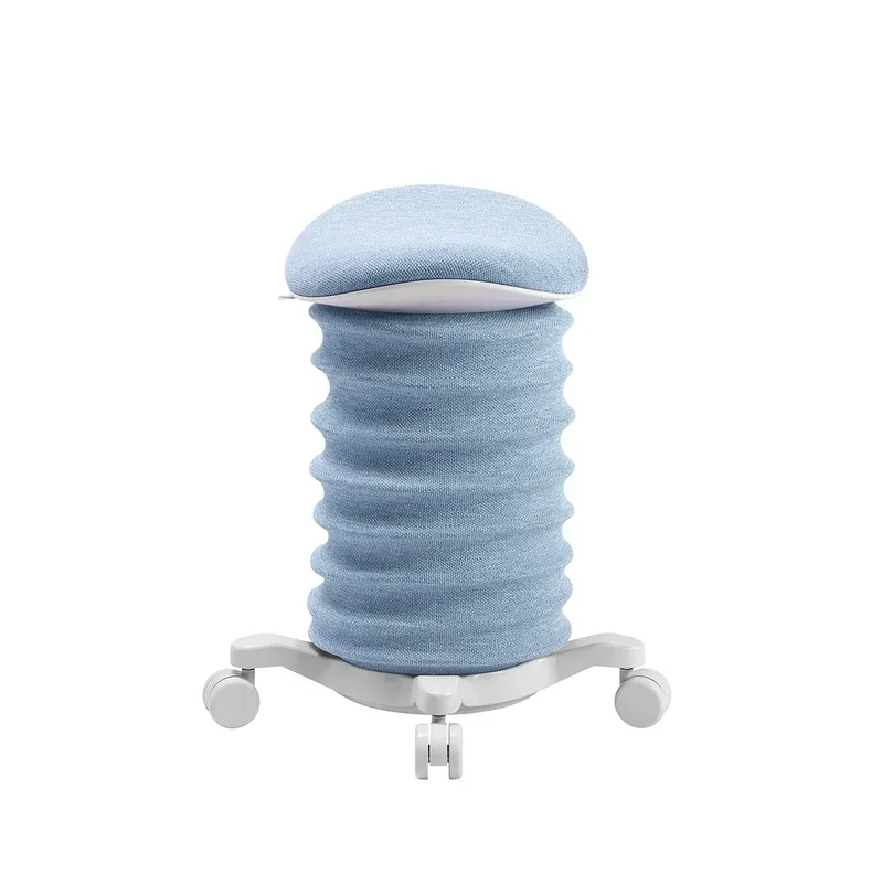 Height-adjustable office stool Topstar Sitness Blue/White, Hard floor castors, Dynamic sitting - ideal for healthy sitting