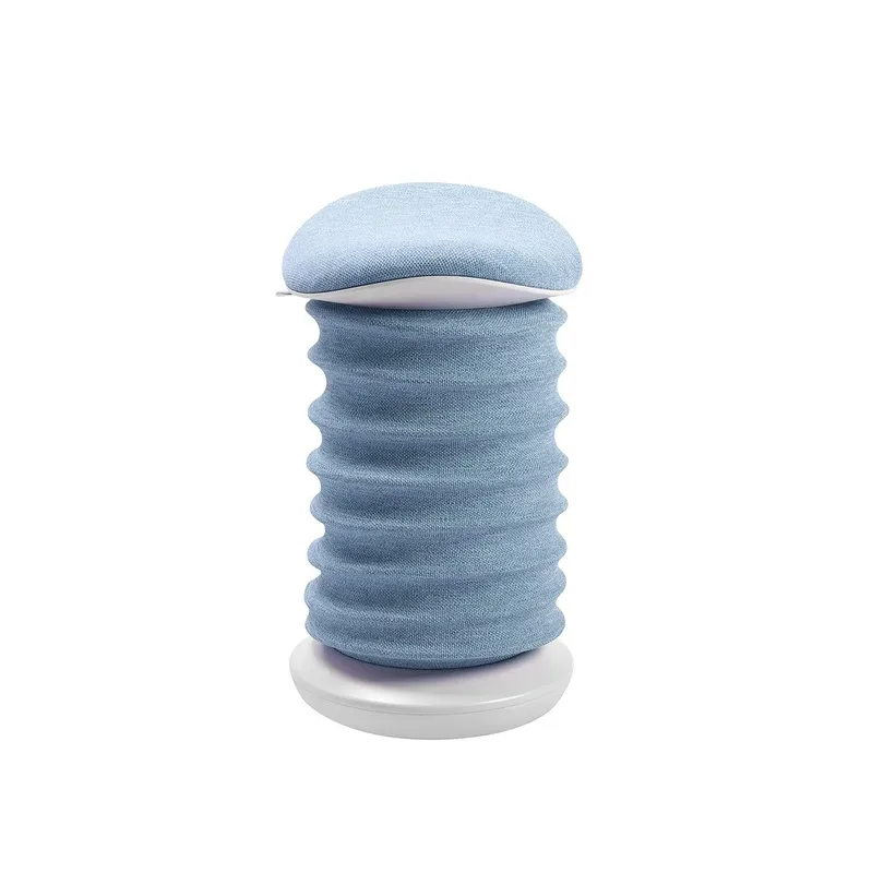Topstar Hocker SITNESS 4D, ergonomisch, aktives Sitzen, gepolsterter Sattelsitz, höhenverstellbar, um 360° drehbar, Tragegriff, papyrusweiss/blau