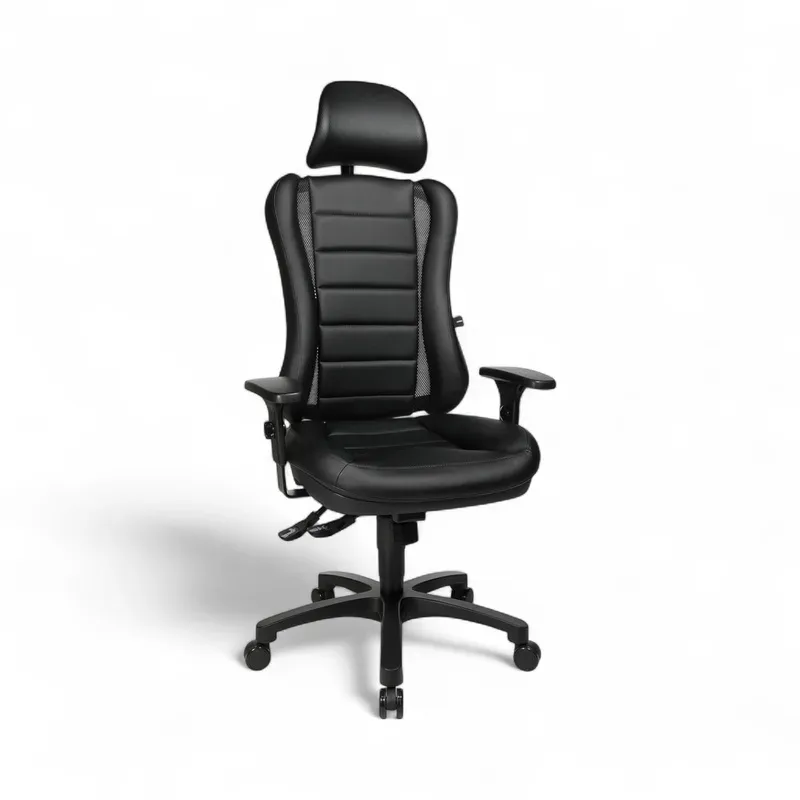 Topstar Head Point RS office chair with 1D armrests, Black, New, Ergonomic chair - ideal for flexible working