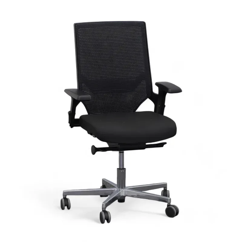 Office swivel chairs Chairzone Self One Pro with 1D armrests, Black, New, Ergonomic chair - ideal for flexible working