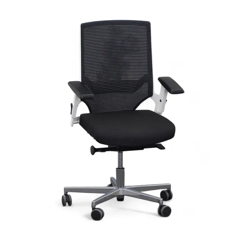 Office swivel chairs Chairzone Self One Pro with 1D armrests, White, New, Ergonomic chair - ideal for flexible working
