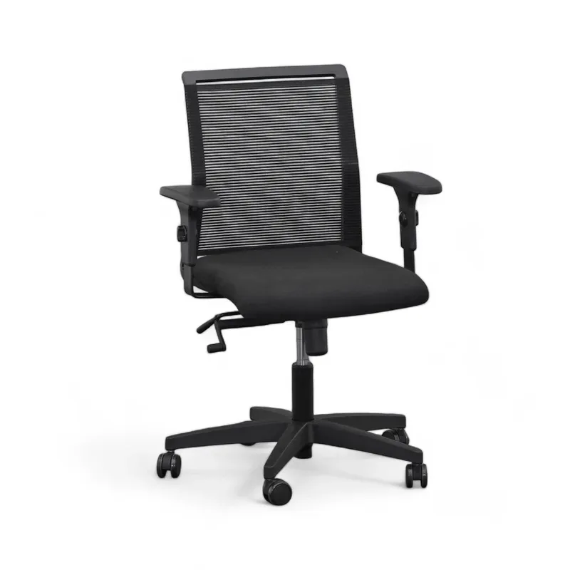 Smart Life 10 office chair with mesh backrest with 1D armrests, Black, New, Ergonomic chair - ideal for flexible working