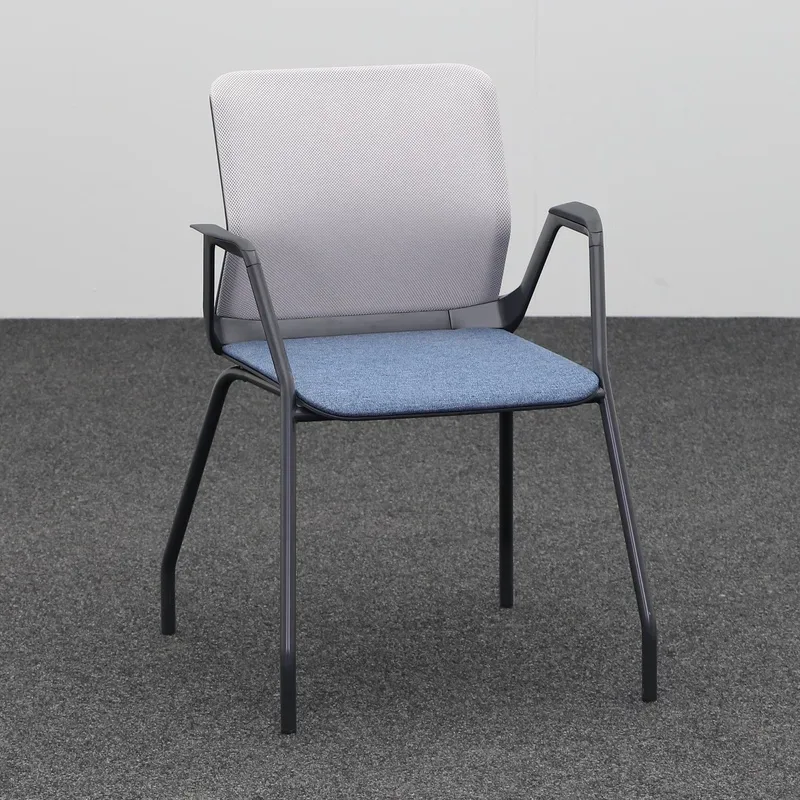 4-leg chairs Sitag SitagTeam Blue with fixed armrests, New - Perfect for office and reception