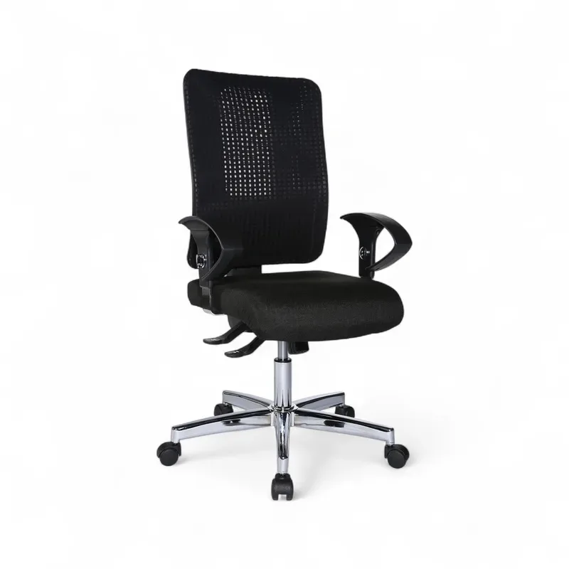 Office swivel chair Topstar Open XT Deluxe  with 1D armrests, Black, New, Ergonomic chair - ideal for flexible working