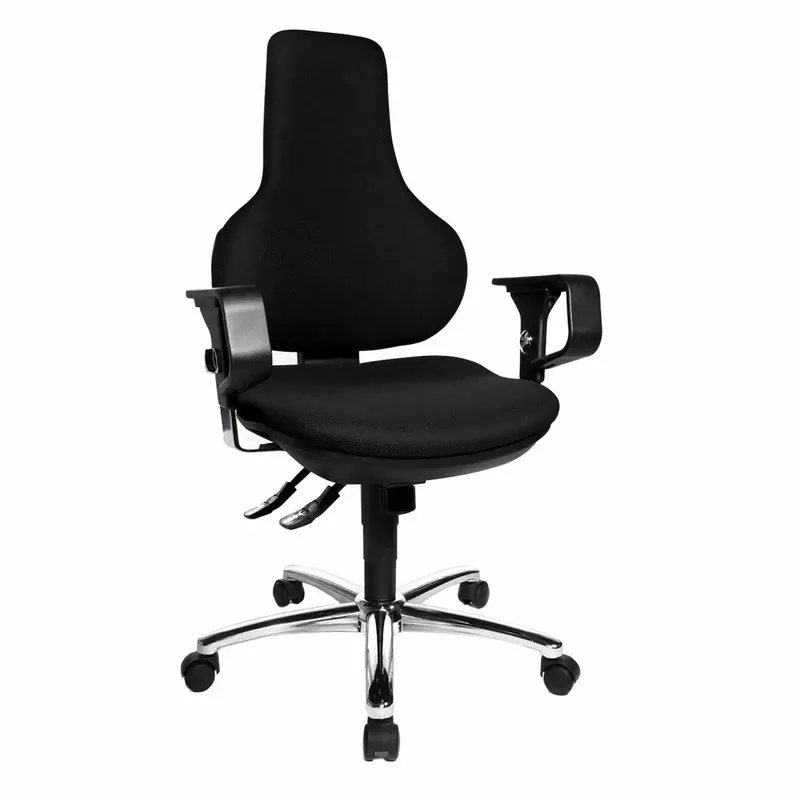 Office swivel chair Topstar Ergo Point SY Deluxe with 2D armrests, Black, New, Ergonomic chair - ideal for flexible working