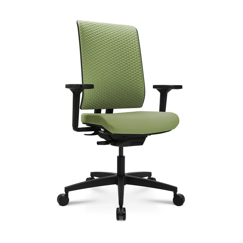 Tradingzone Green office chair with 3D armrests, Green, New, Ergonomic chair - ideal for flexible working