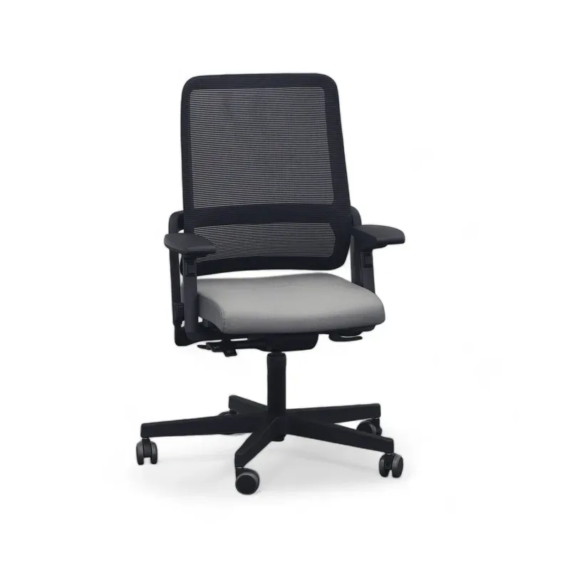 Office chair SitagXilium Mesh swissmade with 4D armrests, Gray, New, Ergonomic chair - ideal for flexible working