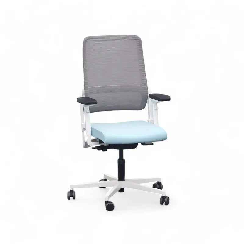 Office chair SitagXilium Mesh swissmade with 4D armrests, Blue, New, Ergonomic chair - ideal for flexible working