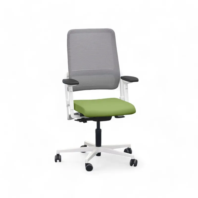 Office chair SitagXilium Mesh swissmade with 4D armrests, Green, New, Ergonomic chair - ideal for flexible working