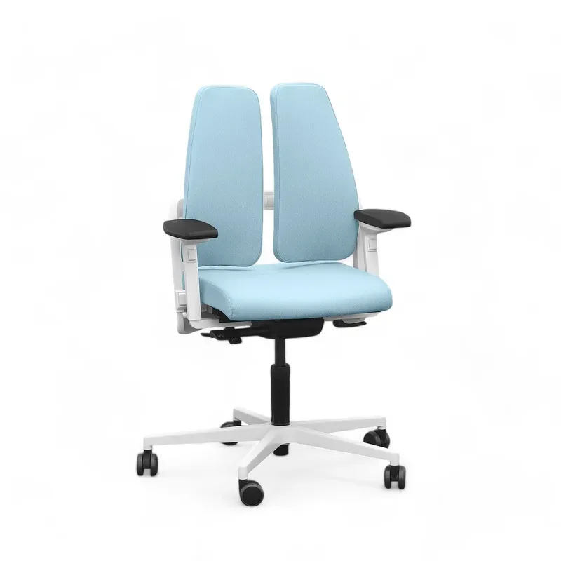 Office chair SitagXilium DuoBack swissmade ergonomic with 4D armrests, Blue, New, Ergonomic chair - ideal for flexible working