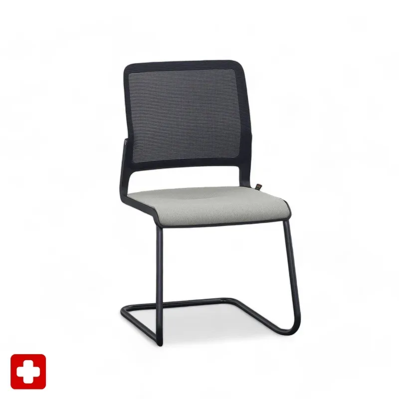 Sitag SitagXilium Mesh cantilever chair Gray without armrests, Free swinging, New - Perfect for visitors and guests