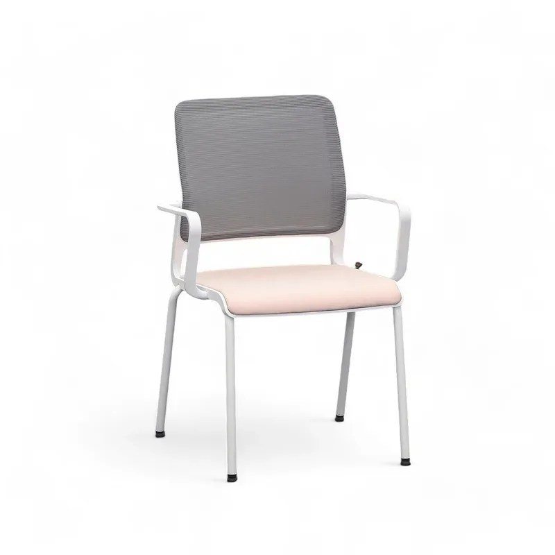 4-legged chairs Sitag SitagXilium Mesh Pink with fixed armrests, New - Perfect for office and reception
