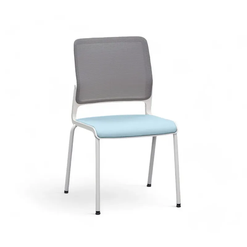 4-legged chairs Sitag SitagXilium Mesh Blue without armrests, New - Perfect for office and reception