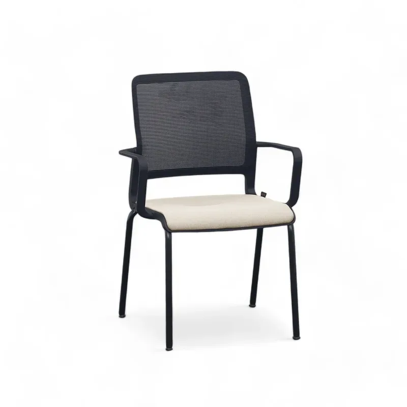 Sitag SitagXilium Mesh visitor chair Beige with fixed armrests, New - Perfect for office and reception