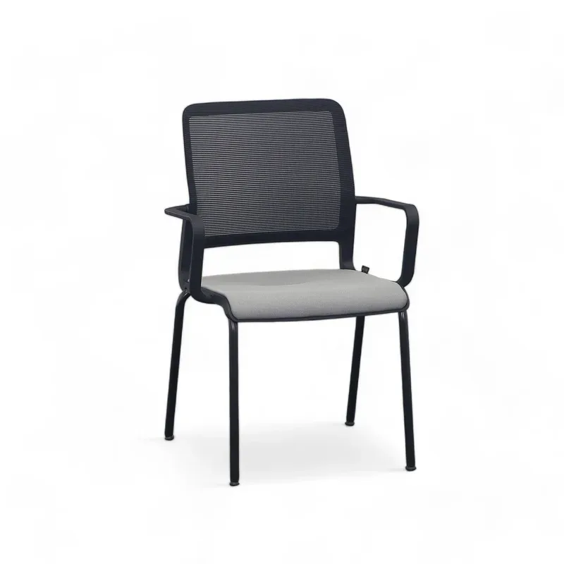 Sitag SitagXilium Mesh visitor chair Gray with fixed armrests, New - Perfect for office and reception