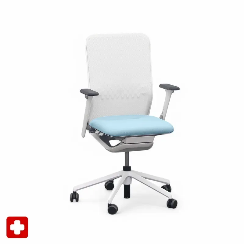 Office swivel chair Sitag SitagTeam Mesh with 2D armrests, Blue, New, Ergonomic chair - ideal for flexible working