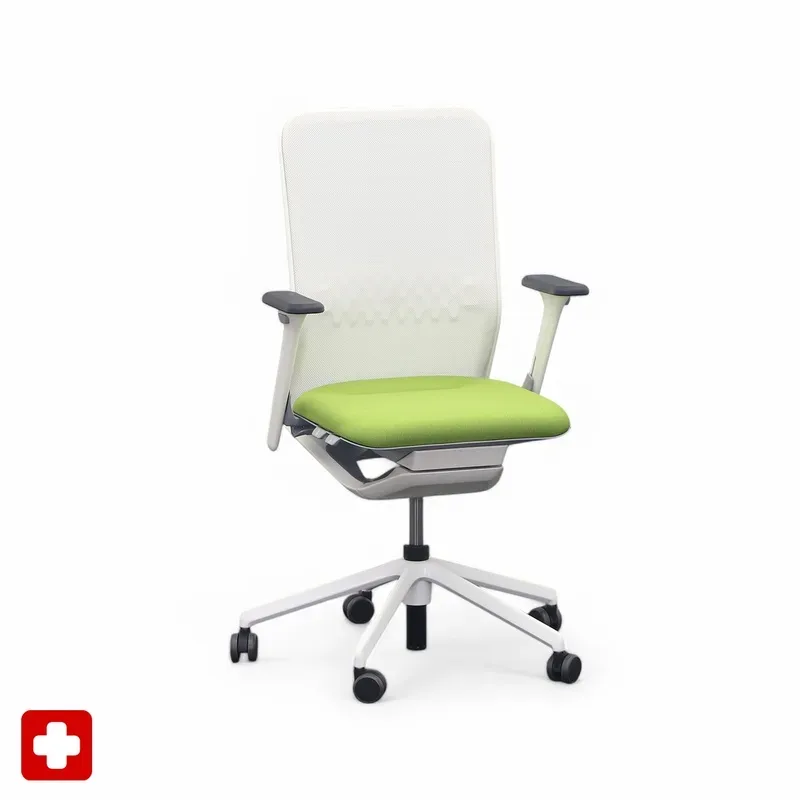 Office swivel chair Sitag SitagTeam Mesh with 2D armrests, Green, New, Ergonomic chair - ideal for flexible working
