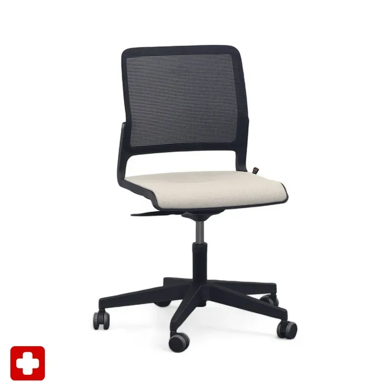Conference chair Sitag SitagXilium Mesh without armrests, Beige, New - Ergonomic & height-adjustable
