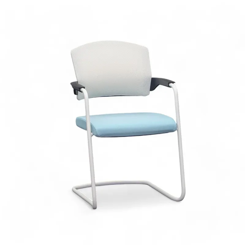 Cantilever Sitag EL100 Blue with fixed armrests, Free swinging, New - Perfect for visitors and guests