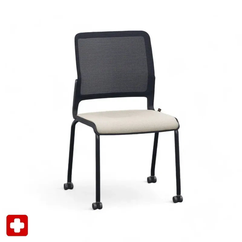 4-leg chairs Sitag SitagXilium Mesh Beige without armrests, New - Perfect for office and reception