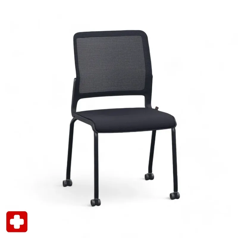4-leg chairs Sitag SitagXilium Mesh Black without armrests, New - Perfect for office and reception