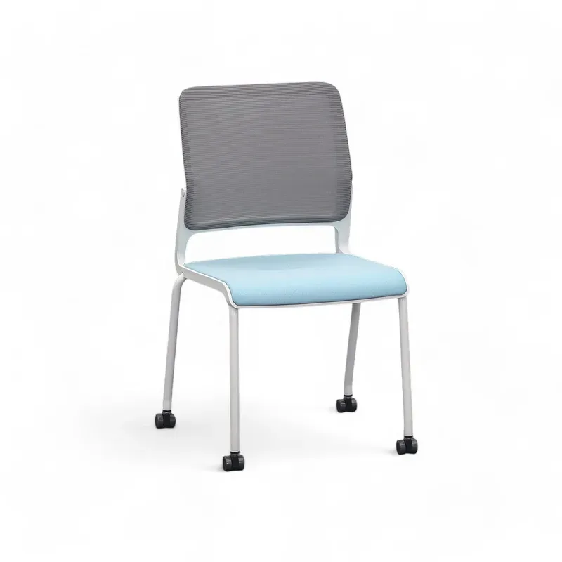 4-leg chairs Sitag SitagXilium Mesh Blue without armrests, New - Perfect for office and reception