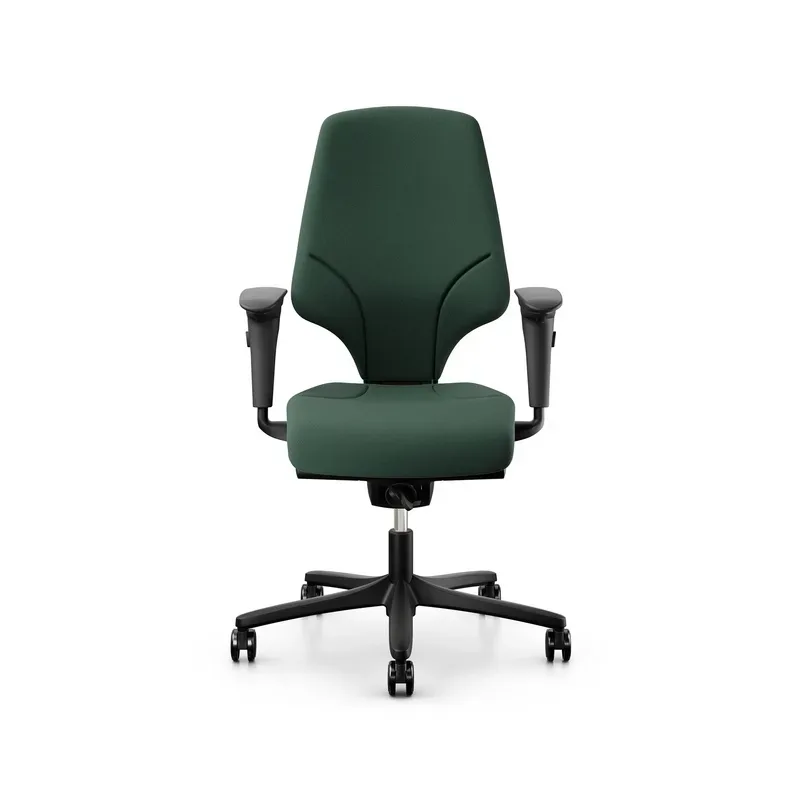 Office swivel chair Giroflex 64-3578 with 4D armrests, Dark green/Black, New, Ergonomic chair - ideal for flexible working