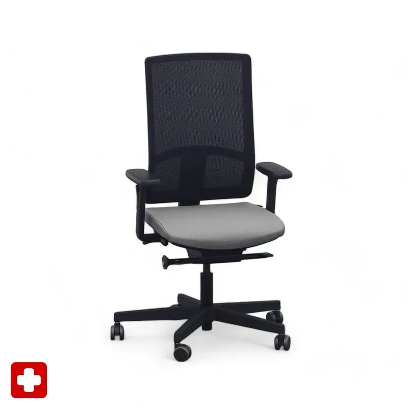 Office chair SitagPoint Tec 2 Mesh with 2D armrests, Gray, New, Ergonomic chair - ideal for flexible working