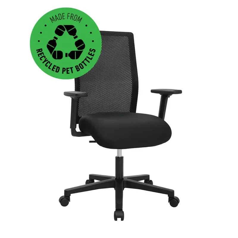 Topstar Free Point office chair with 1D armrests, Black, New, Ergonomic chair - ideal for flexible working