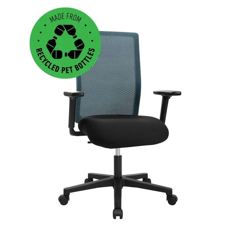 Topstar Free Point office chair with 1D armrests, Blue, New, Ergonomic chair - ideal for flexible working