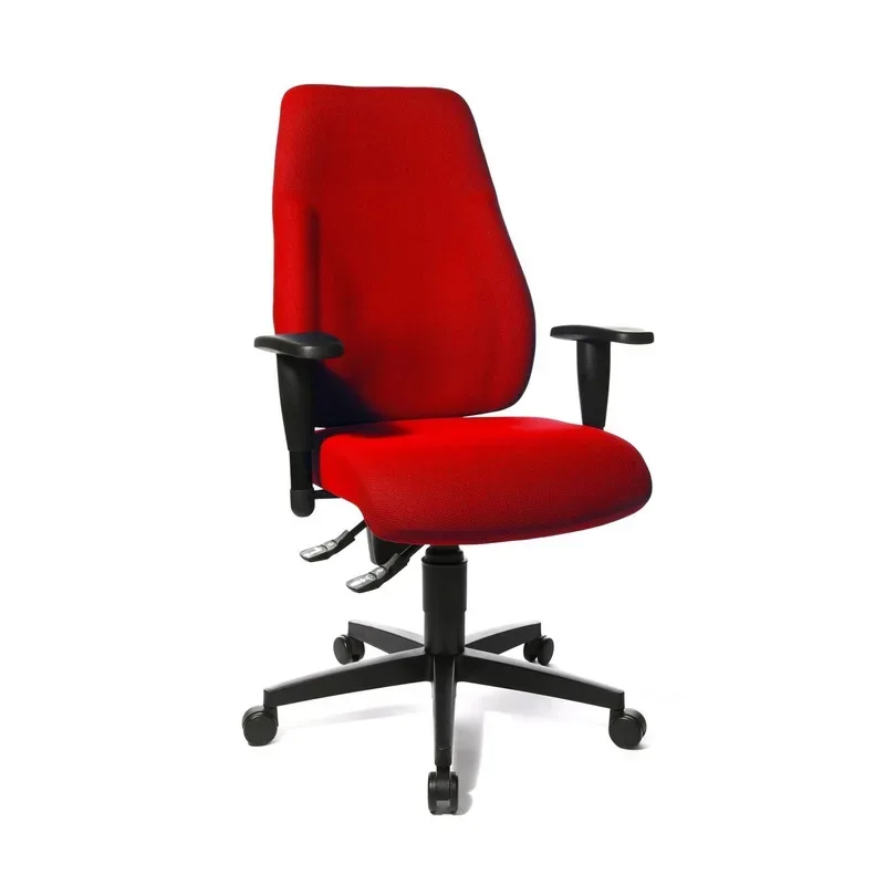 Office swivel chair Topstar Lady Sitness with 3D armrests, Red, New, Ergonomic chair - ideal for flexible working