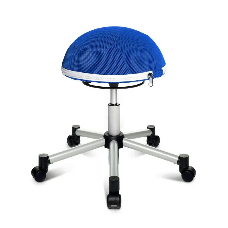 Office stool Topstar Sitness Half Ball Blue/Silver gray, New, Dynamic sitting - ideal for healthy sitting