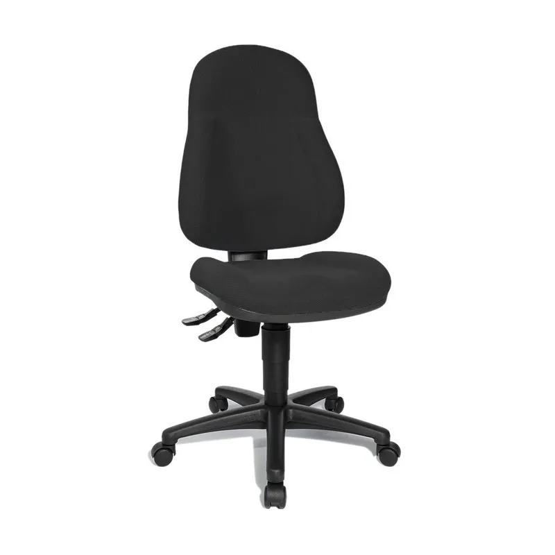 Office chair Topstar Wellpoint 10 without armrests, Black/Black, New, Ergonomic chair - ideal for flexible working
