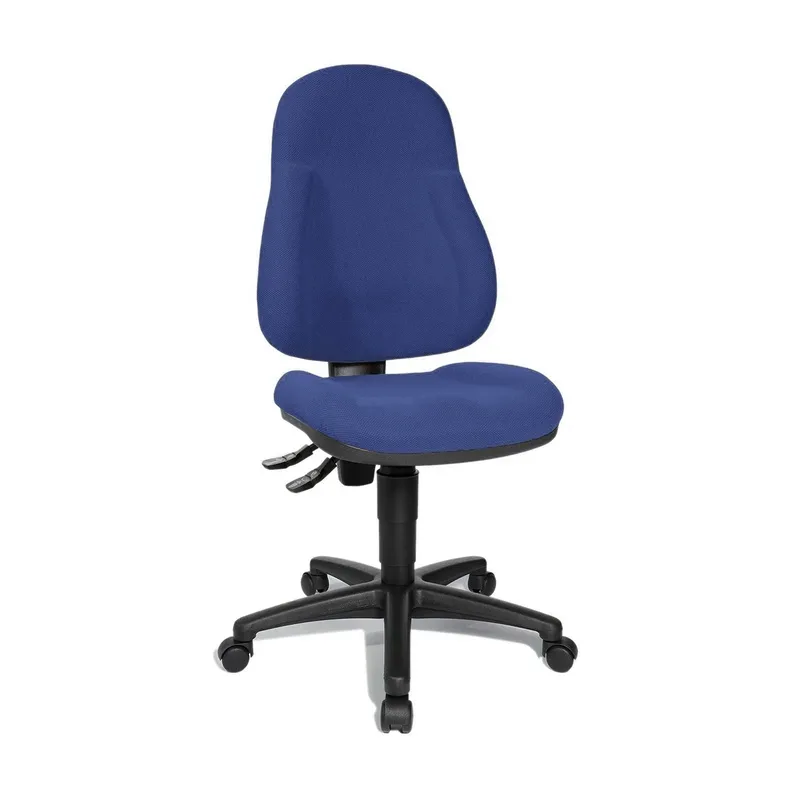 Office chair Topstar Wellpoint 10 without armrests, Blue/Black, New, Ergonomic chair - ideal for flexible working