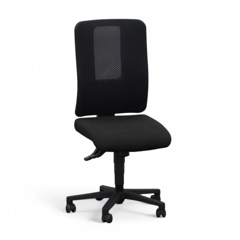 Topstar® Bürodrehstuhl, schwarz/schwarz 460-560 mm, mit Synchrontechnik, ohne Armlehnen Tragfähigkeit 110 kg