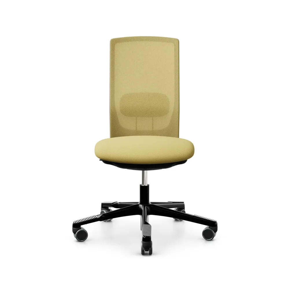 Bürodrehstuhl HAG Futu Mesh 1100-S ohne Armlehnen, Gelb, Neu, Ergonomischer Stuhl - ideal für flexibles Arbeiten