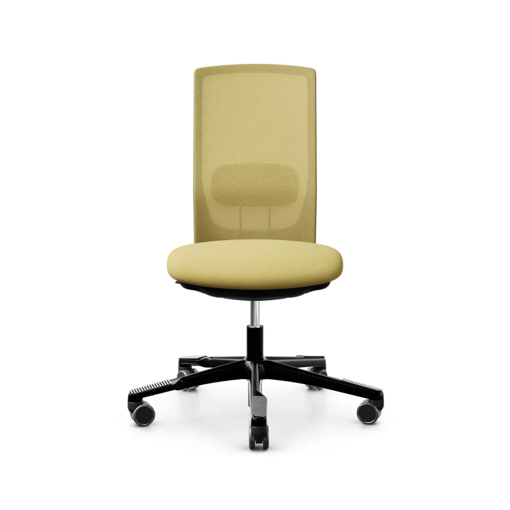 Bürodrehstuhl HAG Futu Mesh 1100-S ohne Armlehnen, Gelb, Neu, Ergonomischer Stuhl - ideal für flexibles Arbeiten