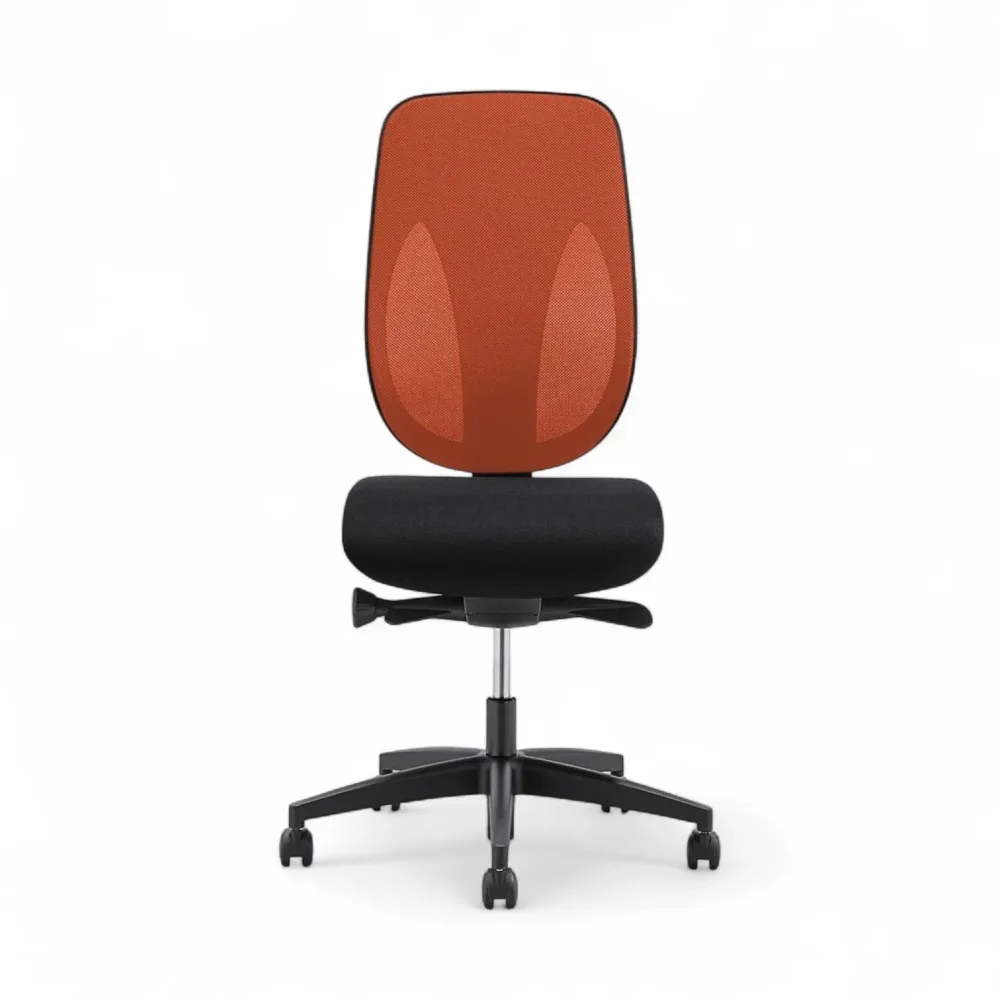 Bürostuhl Giroflex 353-4029 ohne Kopfstütze & ohne Armlehnen Orange/Schwarz, Neu, Ergonomischer Stuhl - ideal für flexibles Arbeiten