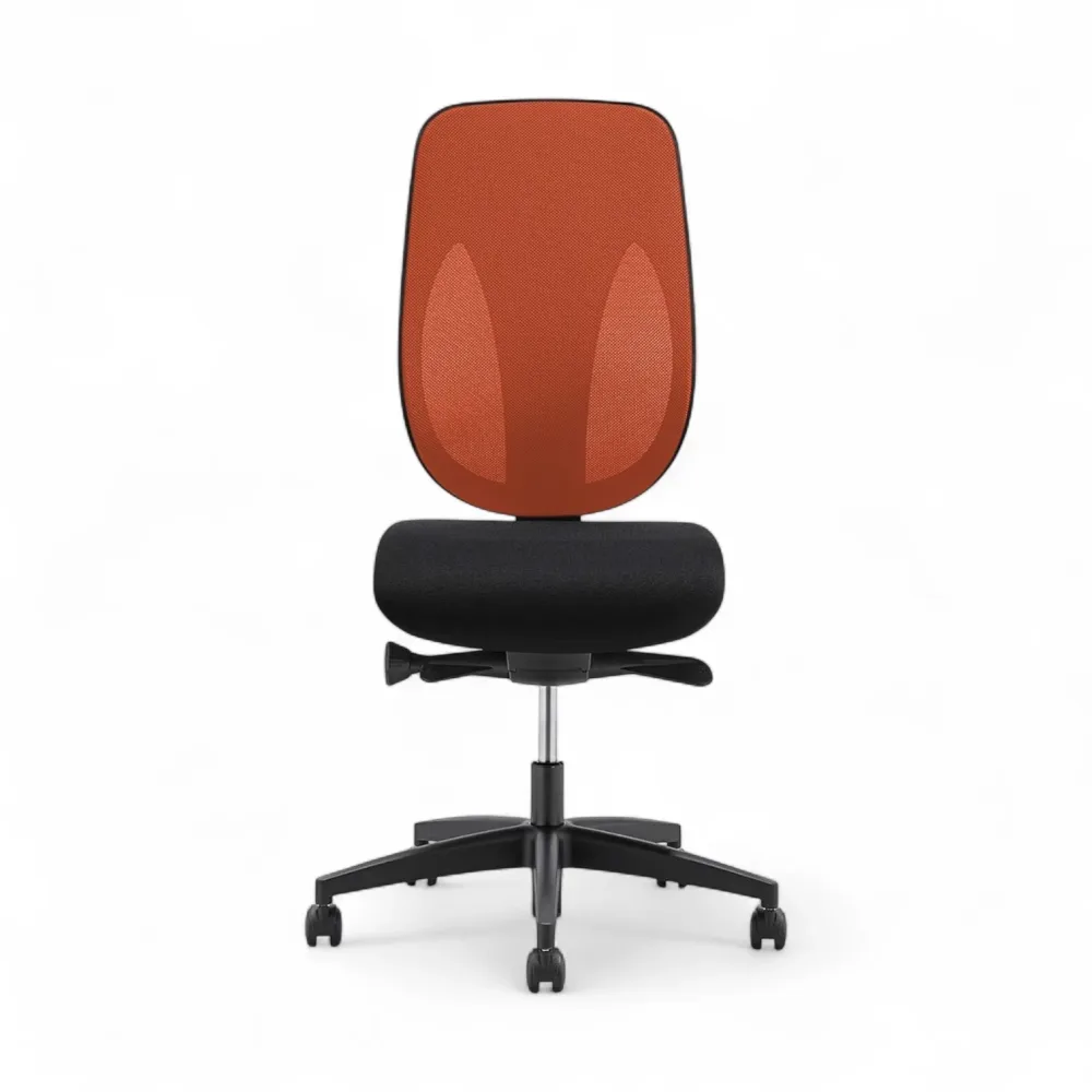 Bürostuhl Giroflex 353-4029 ohne Kopfstütze & ohne Armlehnen Orange/Schwarz, Neu, Ergonomischer Stuhl - ideal für flexibles Arbeiten