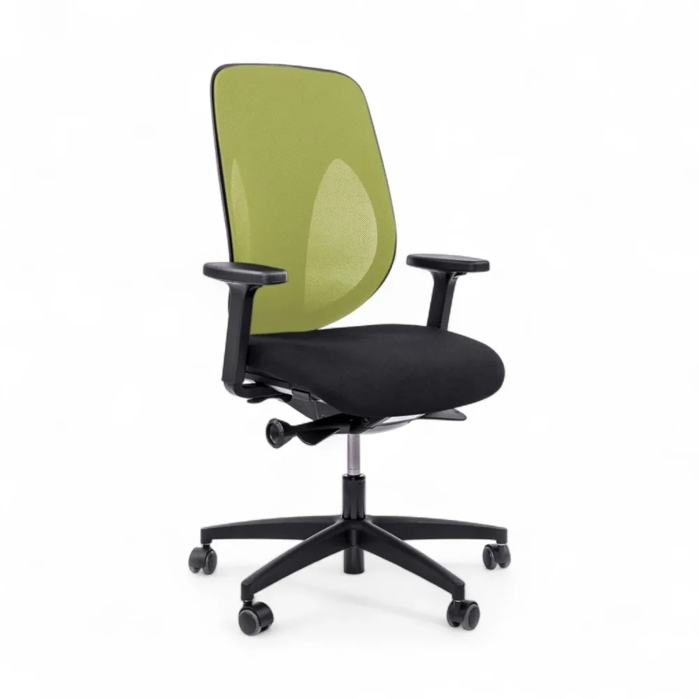 Bürostuhl Giroflex 353-4029 ohne Kopfstütze & mit 2D Armlehnen Grün/Schwarz, Neu, Ergonomischer Stuhl - ideal für flexibles Arbeiten