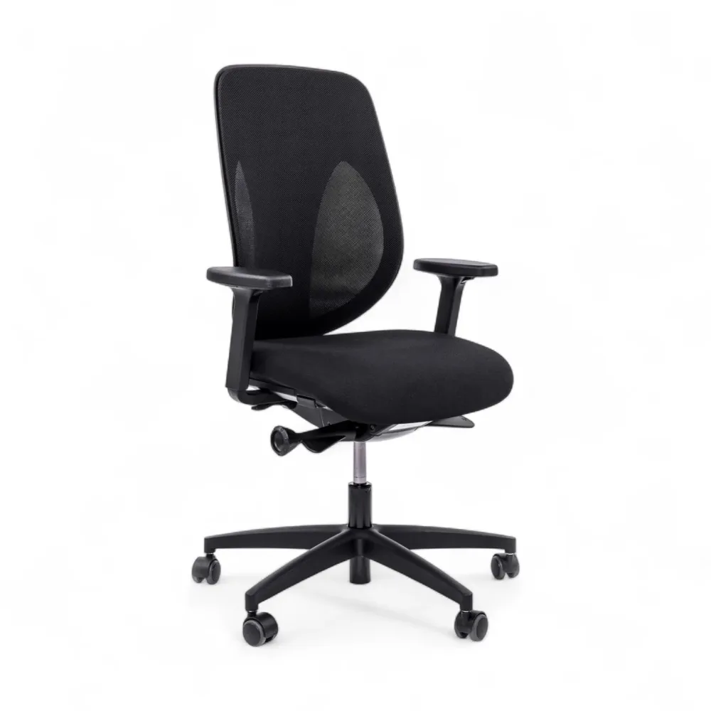 Bürostuhl Giroflex 353-4029 ohne Kopfstütze & mit 2D Armlehnen Schwarz/Schwarz, Neu, Ergonomischer Stuhl - ideal für flexibles Arbeiten