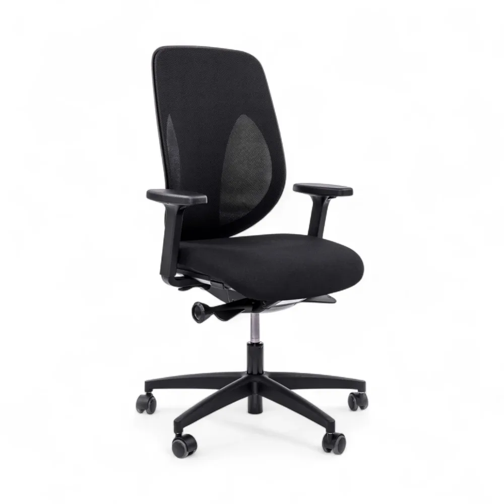 Bürostuhl Giroflex 353-4029 ohne Kopfstütze & mit 2D Armlehnen Schwarz/Schwarz, Neu, Ergonomischer Stuhl - ideal für flexibles Arbeiten