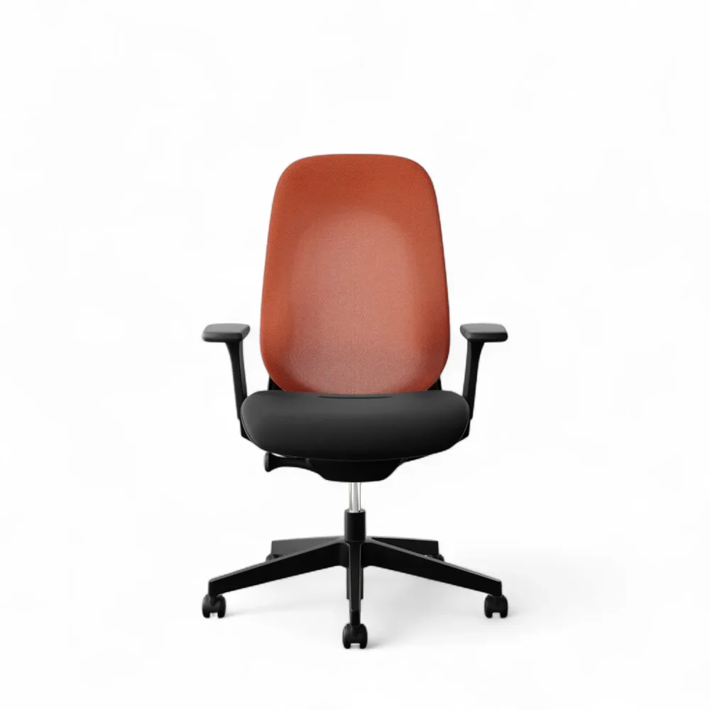 Drehstuhl Giroflex 40-4049 mit 3D Armlehnen, Orange/Schwarz, Neu, Ergonomischer Stuhl - ideal für flexibles Arbeiten