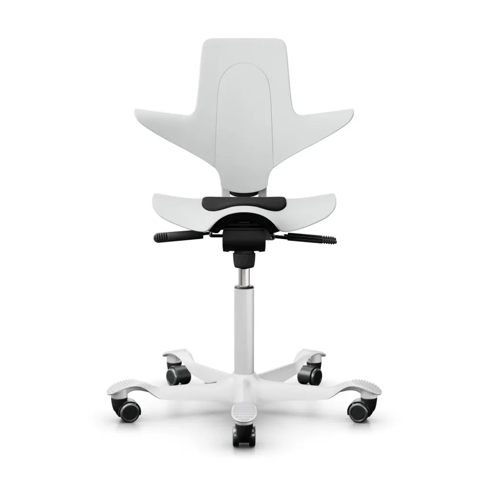 Sattelstuhl HAG Capisco Puls 8010 ohne Armlehnen, Weiss/Weiss, Neu, Ergonomischer Stuhl - ideal für flexibles Arbeiten