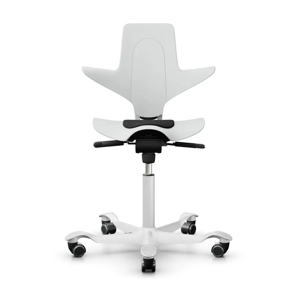 Sattelstuhl HAG Capisco Puls 8010 ohne Armlehnen, Weiss/Weiss, Neu, Ergonomischer Stuhl - ideal für flexibles Arbeiten