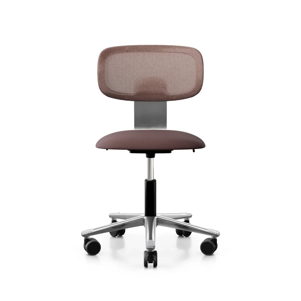 Arbeitsstuhl HAG Tion 2340 Mesh ohne Armlehnen, Braun/Verchromt, Neu, Ergonomischer Stuhl - ideal für flexibles Arbeiten