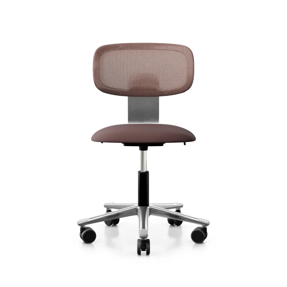 Arbeitsstuhl HAG Tion 2340 Mesh ohne Armlehnen, Braun/Verchromt, Neu, Ergonomischer Stuhl - ideal für flexibles Arbeiten