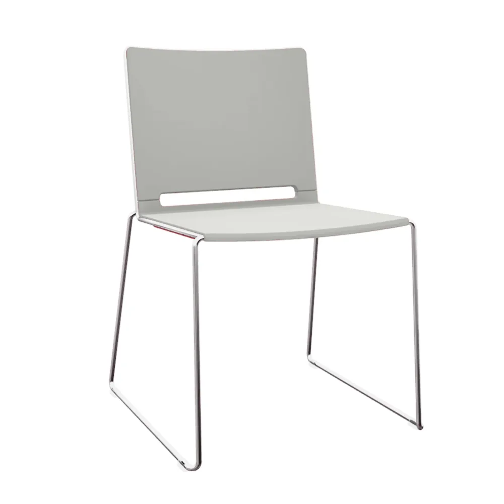 Kufenstühle IBEBI Multi Grau ohne Armlehnen, Neu - Komfortables Sitzen