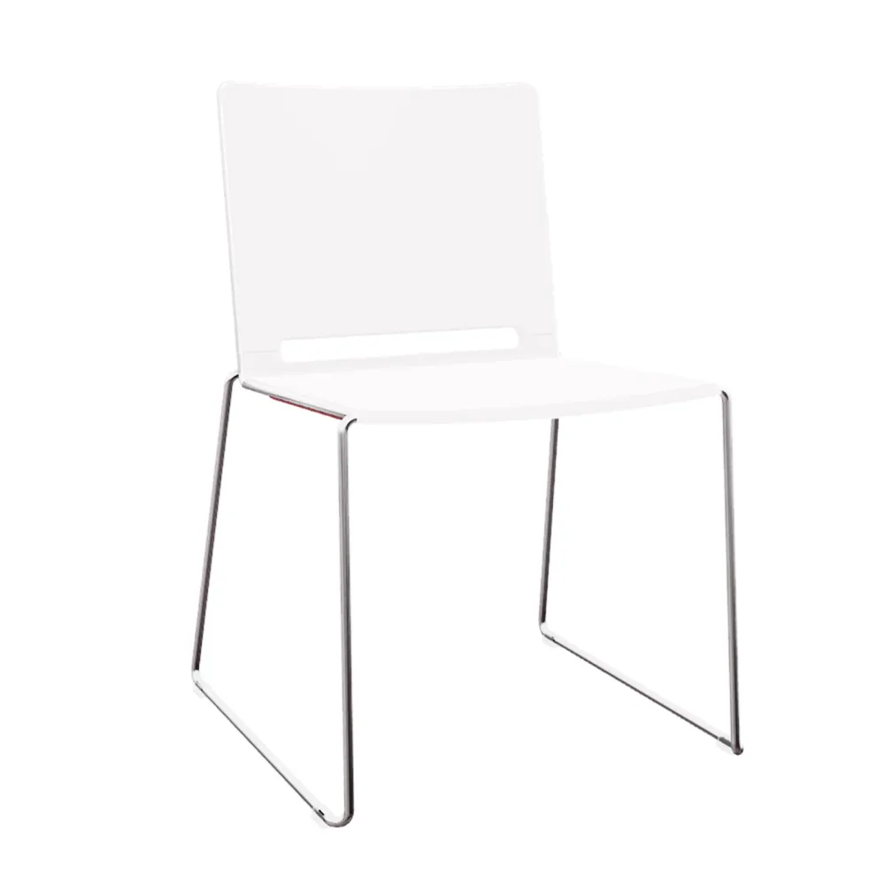 Kufenstühle IBEBI Multi Weiss ohne Armlehnen, Neu - Komfortables Sitzen