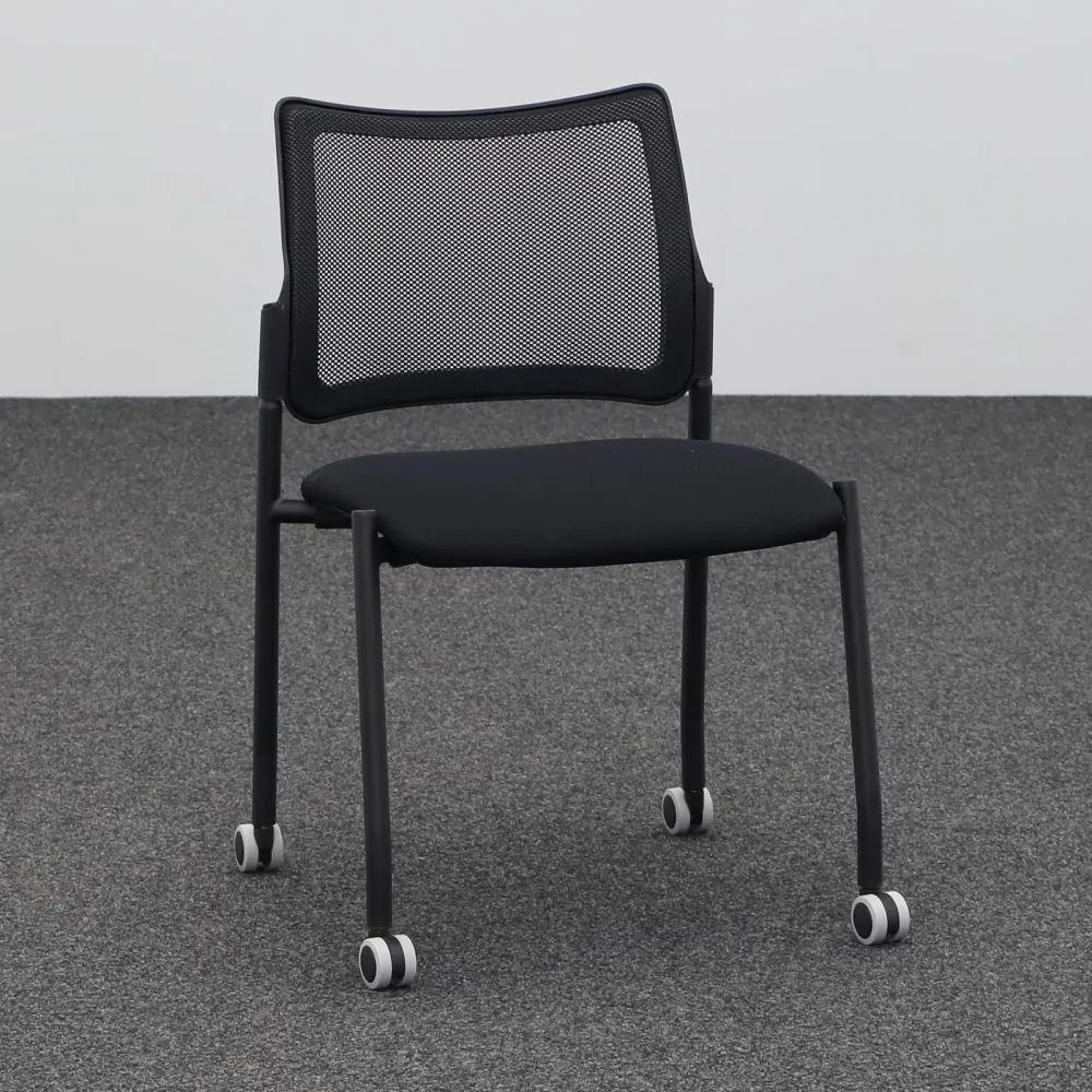 4-Fuss Stühle Milani Maia Schwarz ohne Armlehnen, Neu – Perfekt für Büro und Empfang